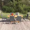 vidaXL Ensemble de salle à manger de jardin 7 pcs Résine tressée Gris