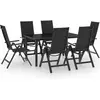 vidaXL Ensemble de salle à manger de jardin 7 pcs Aluminium Anthracite