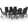 vidaXL Ensemble de salle à manger de jardin 9 pcs Aluminium Anthracite