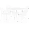vidaXL Ensemble de bistro 5 pcs Aluminium coulé Blanc