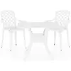 vidaXL Ensemble de bistro 3 pcs Aluminium coulé Blanc