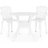 vidaXL Ensemble de bistro 3 pcs Aluminium coulé Blanc
