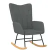 vidaXL Chaise à bascule Gris foncé Tissu