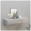 vidaXL Étagère à tiroir murale Gris béton 60x23,5x10 cm MDF