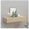 vidaXL Étagère à tiroir murale chêne 60x23,5x10 cm MDF