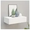 vidaXL Étagère à tiroir murale Blanc 40x23,5x10 cm MDF