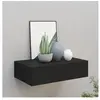 vidaXL Étagère à tiroir murale noir 40x23,5x10 cm MDF