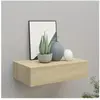 vidaXL Étagère à tiroir murale chêne 40x23,5x10 cm MDF