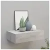vidaXL Étagère à tiroir murale Gris béton 40x23,5x10 cm MDF
