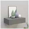 vidaXL Étagère à tiroir murale gris 40x23,5x10 cm MDF
