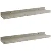 vidaXL Étagères murales 2 pcs Gris béton 40x9x3 cm