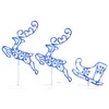 vidaXL Renne/traîneaux Noël volant Acrylique 260x21x87 cm Bleu