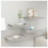 vidaXL Étagères murales flottantes 4 pcs gris béton 50x23x3,8 cm MDF