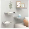 vidaXL Étagères murales flottantes 4 pcs gris béton 23x23,5x3,8 cm MDF