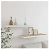 vidaXL Étagères flottantes 2 pcs chêne et blanc 80x23,5x3,8 cm MDF