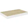 vidaXL Étagère murale flottante chêne et blanc 50x23x3,8 cm MDF
