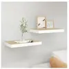 vidaXL Étagères flottantes 2 pcs chêne et blanc 50x23x3,8 cm MDF