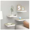 vidaXL Étagères murales 4 pcs Chêne et blanc 23x23,5x3,8 cm MDF