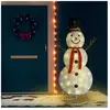 vidaXL Figurine de bonhomme de neige de Noël à LED Tissu 180 cm