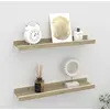 vidaXL Étagères murales 2 pcs blanc et chêne sonoma 40x9x3 cm