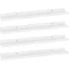 vidaXL Étagères murales 4 pcs Blanc 60x9x3 cm