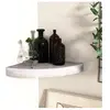 vidaXL Étagère d'angle murale Gris béton 35x35x3,8 cm MDF