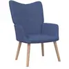 vidaXL Chaise de relaxation Bleu Tissu