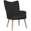 vidaXL Chaise de relaxation Noir Tissu