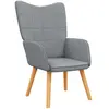 vidaXL Chaise de relaxation Gris clair Tissu