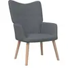 vidaXL Chaise de relaxation Gris foncé Tissu