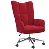 vidaXL Chaise de relaxation Rouge bordeaux Velours