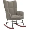 vidaXL Chaise à bascule Gris clair Velours