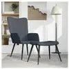 vidaXL Chaise de relaxation avec repose-pied Gris foncé Velours