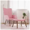 vidaXL Chaise de relaxation avec repose-pied Rose Velours