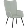 vidaXL Chaise de relaxation Gris clair Velours