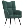 vidaXL Chaise de relaxation Vert foncé Velours
