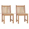 vidaXL Chaises de jardin 6 pcs avec coussins Bois de teck massif