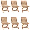 vidaXL Chaises pliables de jardin avec coussins 6 pcs Bois de teck