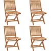 vidaXL Chaises pliables de jardin 4 pcs Bois de teck solide