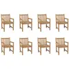 VIDAXL Chaises D'extérieur 8 Pcs Bois De Teck Solide Yueyinnkeji