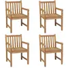vidaXL Chaises d'extérieur 4 pcs Bois de teck solide