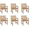 vidaXL Chaises d'extérieur 6 pcs Bois de teck solide
