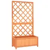 vidaXL Jardinière à treillis jardin Marron 70x30x135 cm Bois de sapin