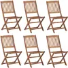 Vidaxl - Chaises pliables d'extérieur 6 pcs Bois d'acacia solide n/a