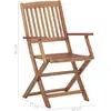 vidaXL Chaises pliables de jardin 8 pcs avec coussins Bois d'acacia