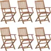 Vidaxl - Chaises pliables d'extérieur 6 pcs Bois d'acacia solide n/a