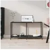 vidaXL Table console Noir 140x35x75,5 cm Verre trempé