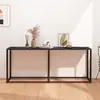 vidaXL Table console Marbre noir 180x35x75,5 cm Verre trempé