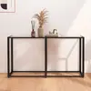vidaXL Table console Transparent 140x35x75,5 cm Verre trempé