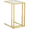 vidaXL Table d'appoint ordinateur Transparent 50x35x65 cm Verre trempé